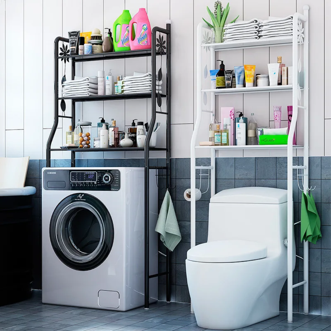 Étagère de Rangement sur Machine à Laver & WC – 3 Niveaux