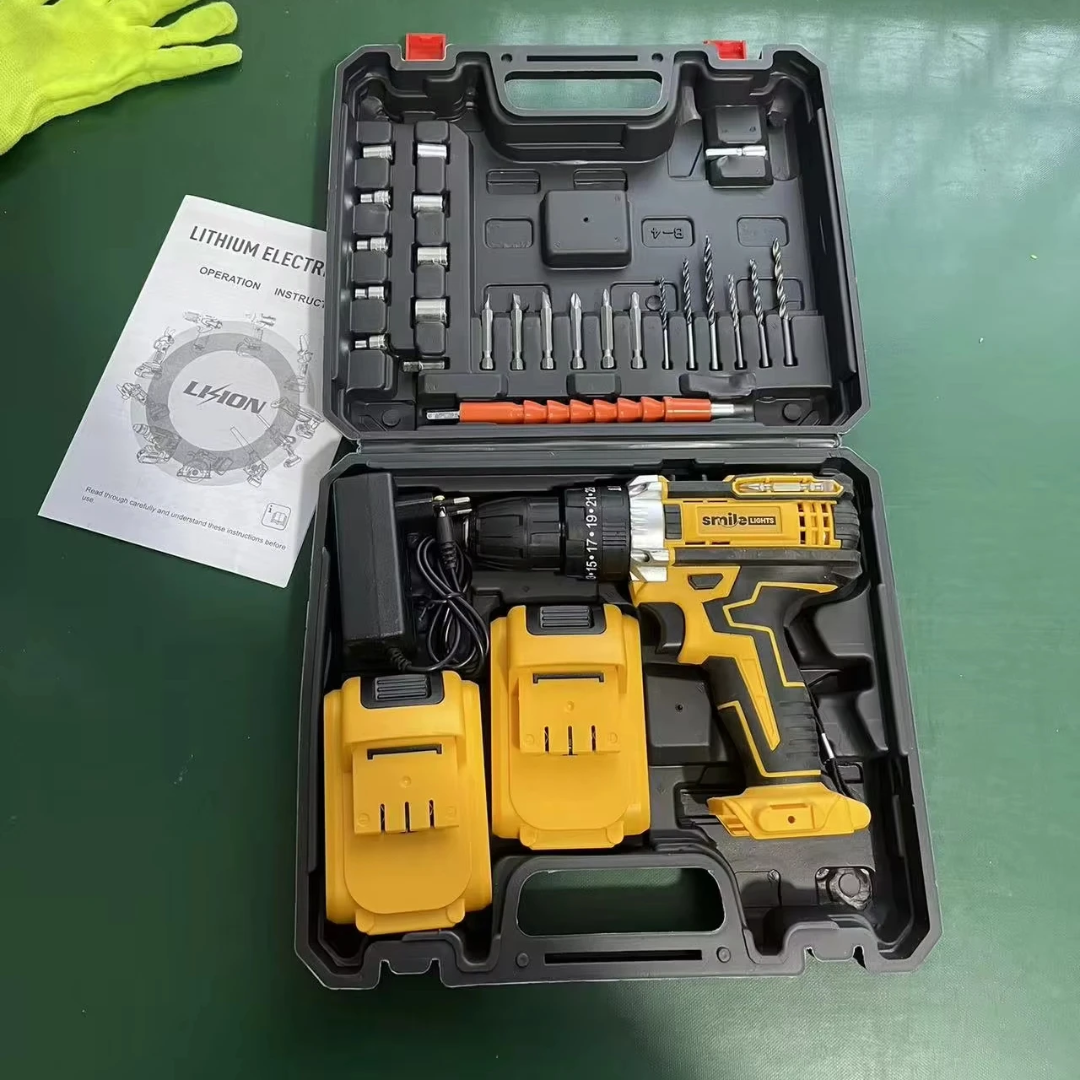 Perceuse Visseuse Sans Fil 21V Li-Ion – 2 Batteries + Mallette + Kit Accessoires