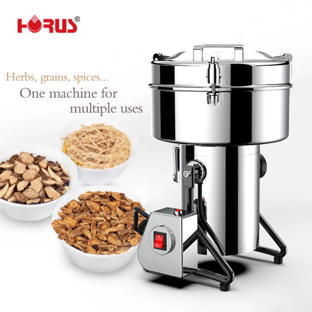 Broyeur Électrique Inox HORUS – Épices, Céréales, Herbes & Médicaments