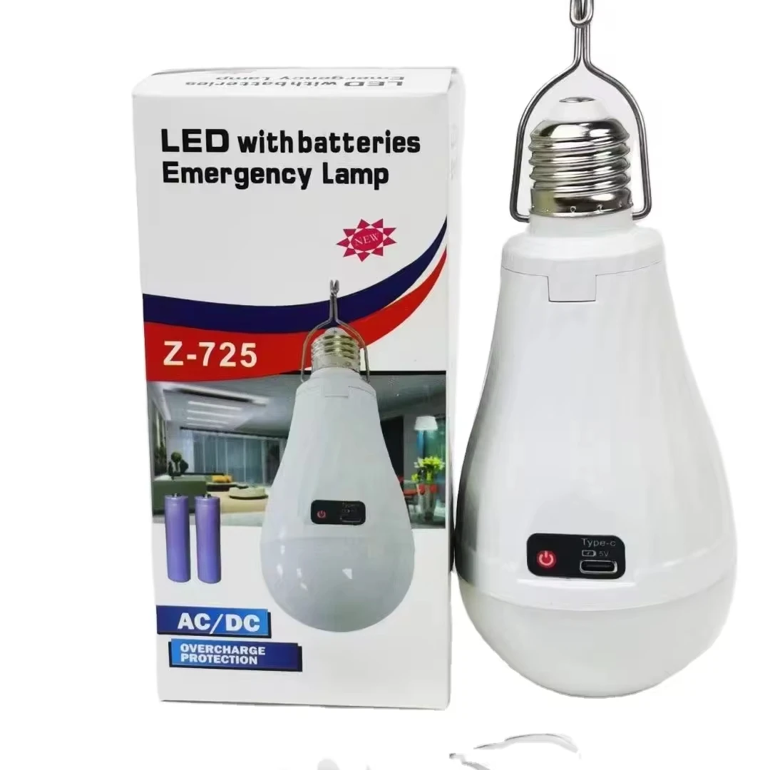 Ampoule LED Emergency Lamp AC/DC – Rechargeable Type-C (Y6920 / Z-725 / Z-726)