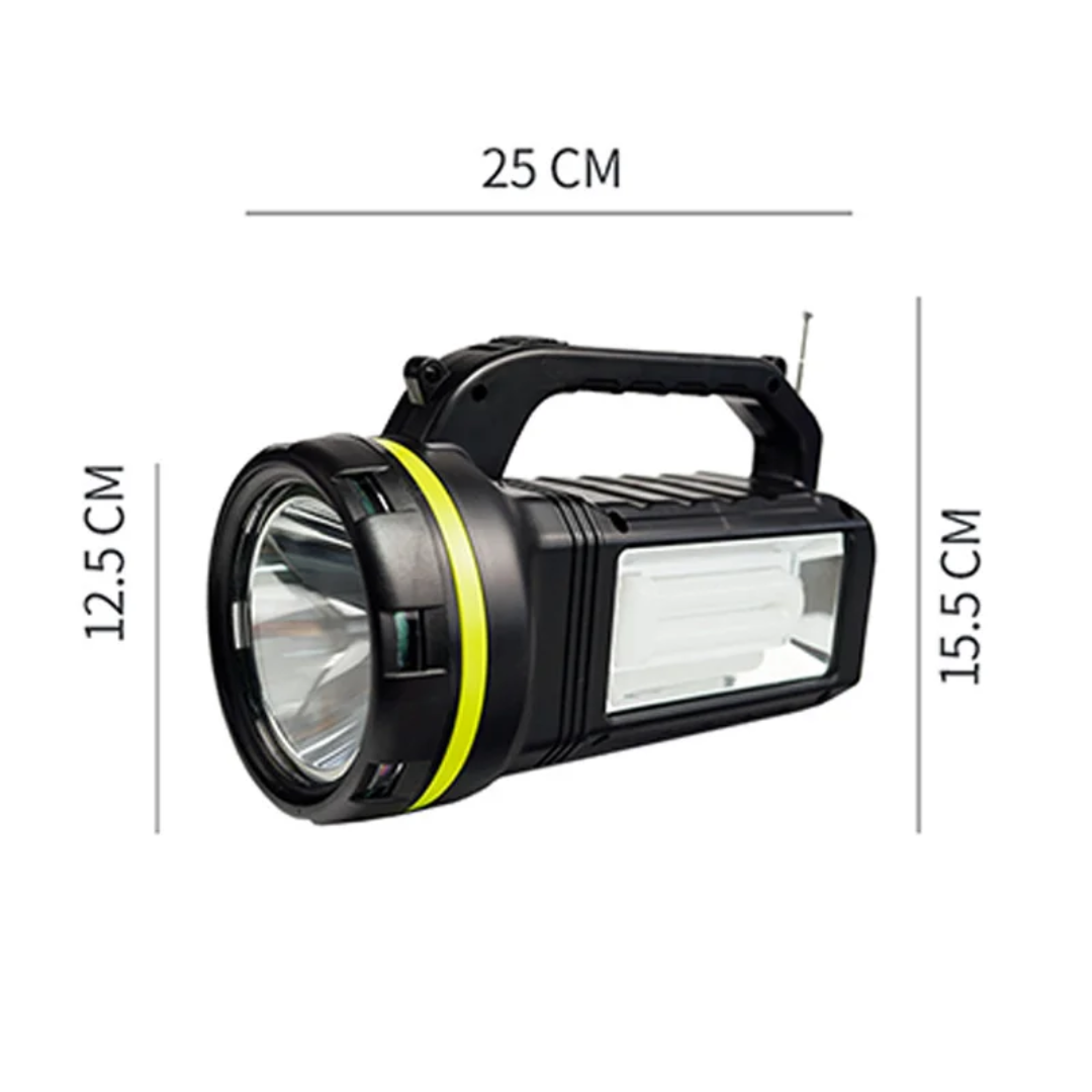 Lampe Torche Solaire CL-18 – 10W avec Radio & 3 Ampoules