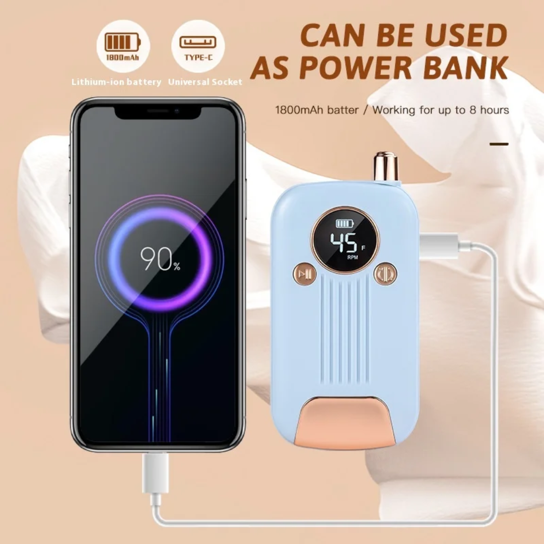 Ponceuse à Ongles Électrique Portable Lady Queen YT-978 – 45 000 RPM + Powerbank