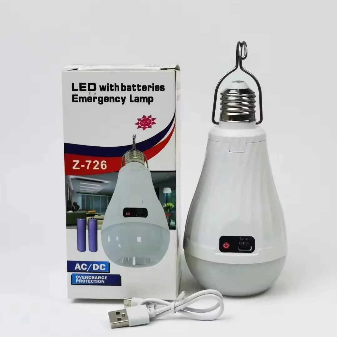 Ampoule LED Emergency Lamp AC/DC – Rechargeable Type-C (Y6920 / Z-725 / Z-726)