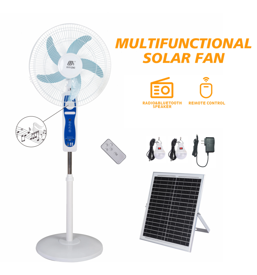 Ventilateur Solaire Multifonction 16 Pouces