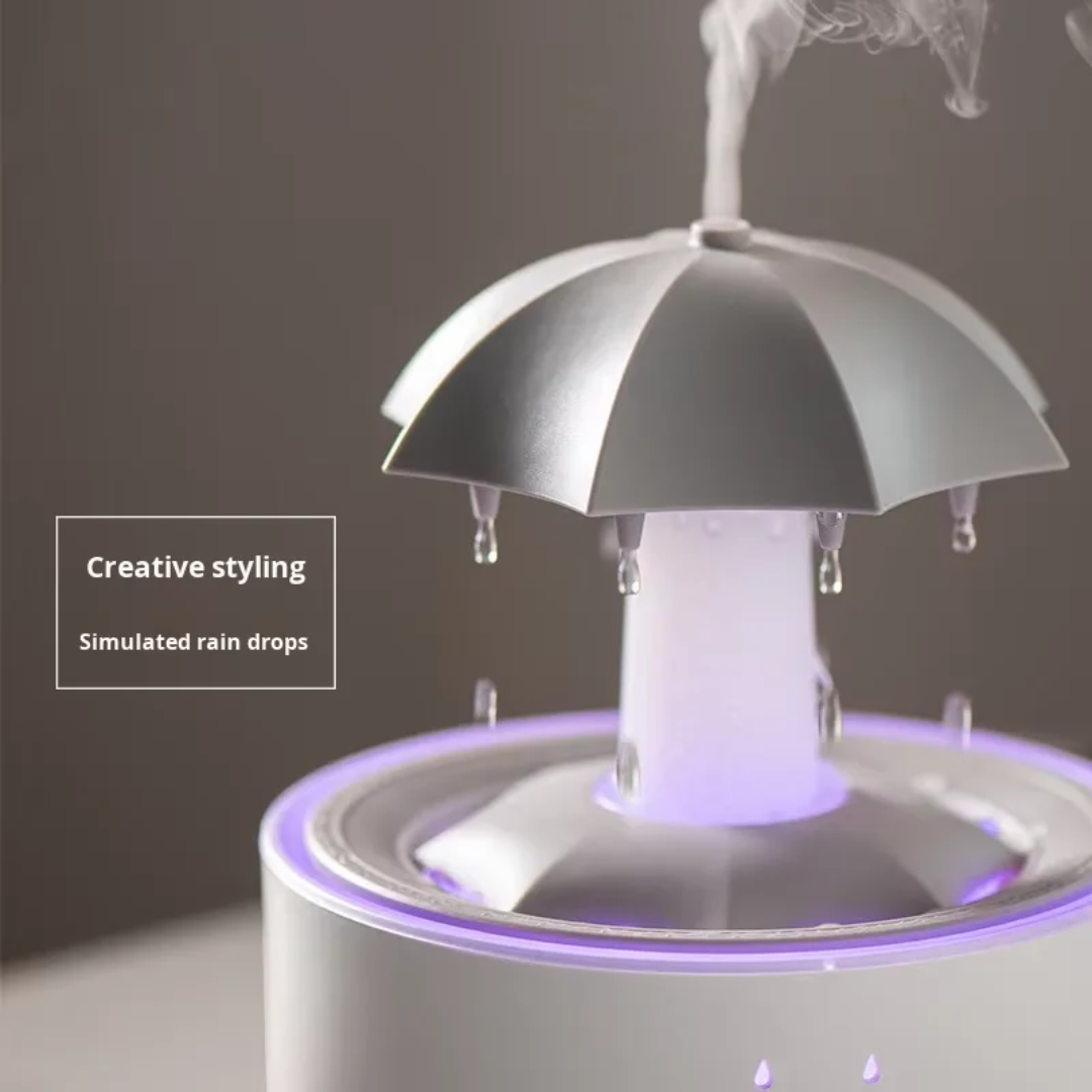 Humidificateur Aromathérapie Parapluie Pluie – LED 7 Couleurs + Télécommande
