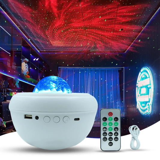 Projecteur Galaxie Small Bowl — Étoiles, Nébuleuse & Enceinte Bluetooth
