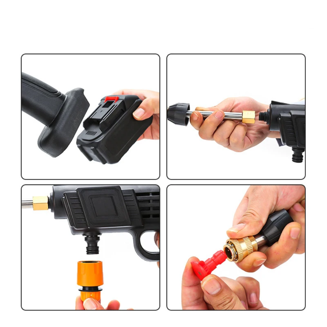 Pistolet Laveur Haute Pression Sans Fil 98V — 2 Batteries + Mallette
