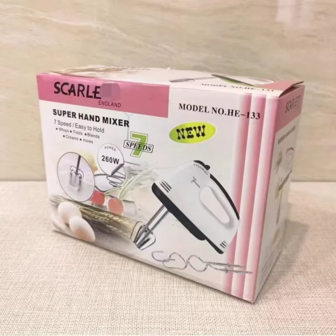 Batteur Électrique à Main 7 Vitesses – 260W Scarlet HE-133