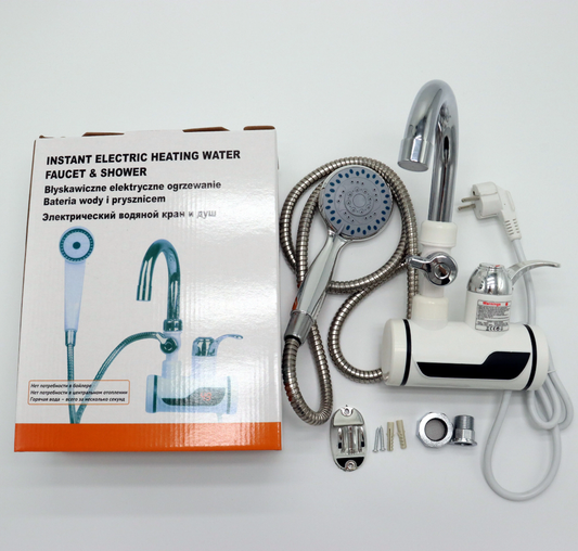 Robinet Chauffe-Eau Électrique Instantané avec Douche – Eau Chaude en 3 Secondes