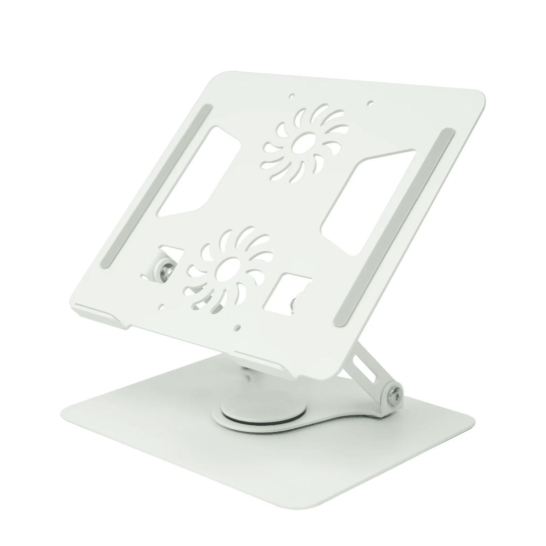 Support Laptop Rotatif 360° avec Ventilateurs – Réglable & Pliable