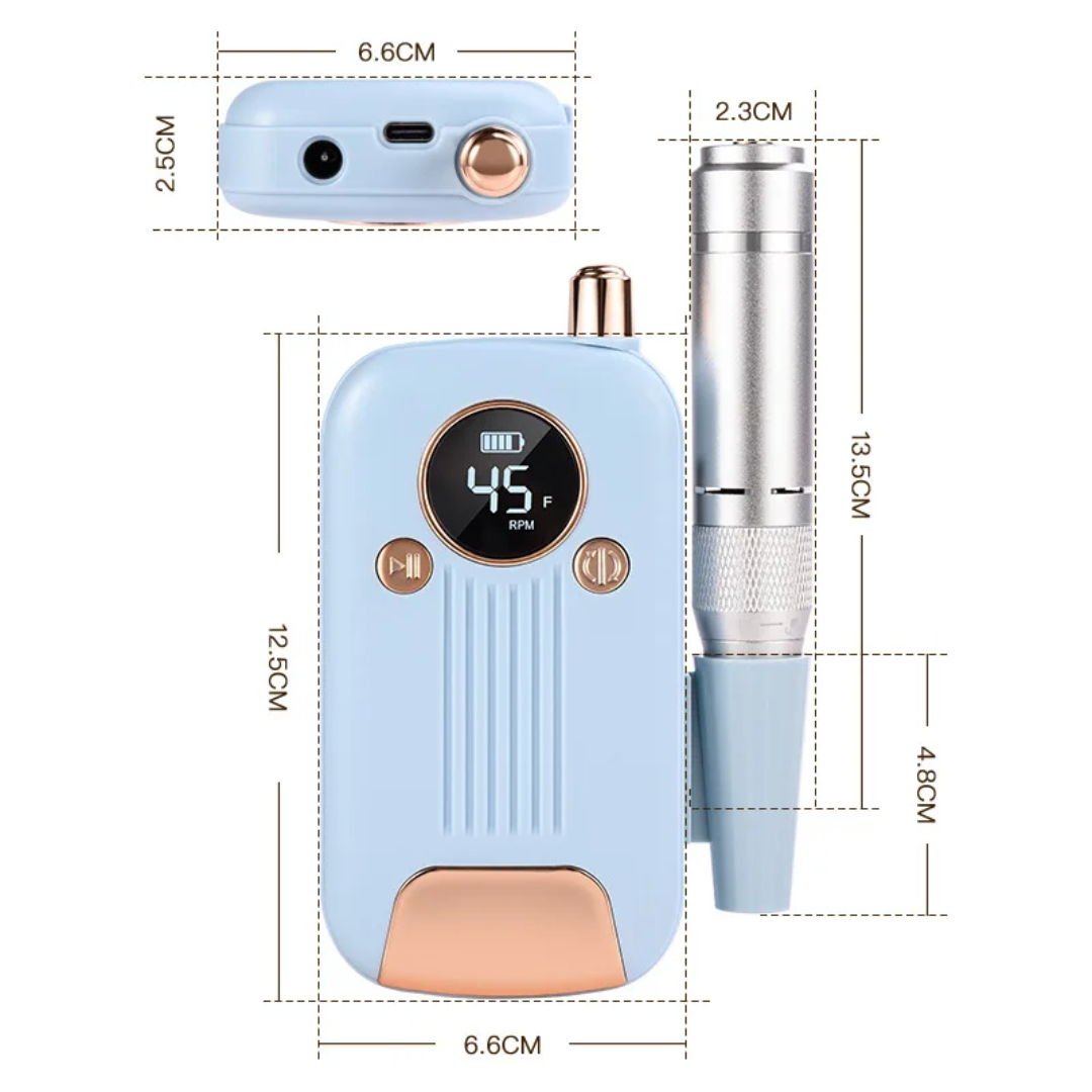 Ponceuse à Ongles Électrique Portable Lady Queen YT-978 – 45 000 RPM + Powerbank